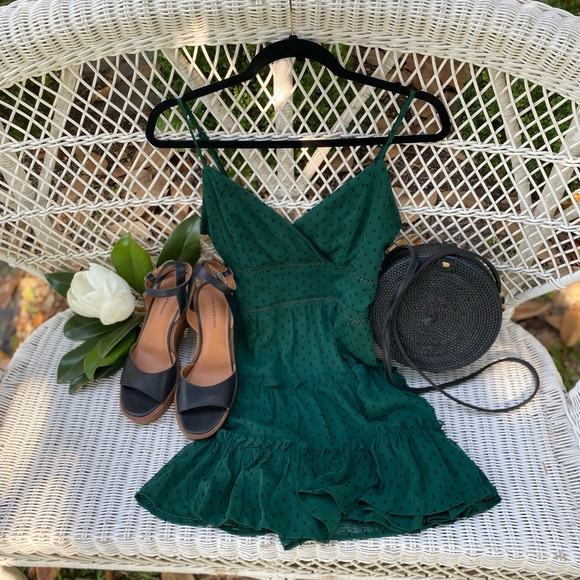 Dresses & Skirts - Alter’d State Green Polka Dot Dress